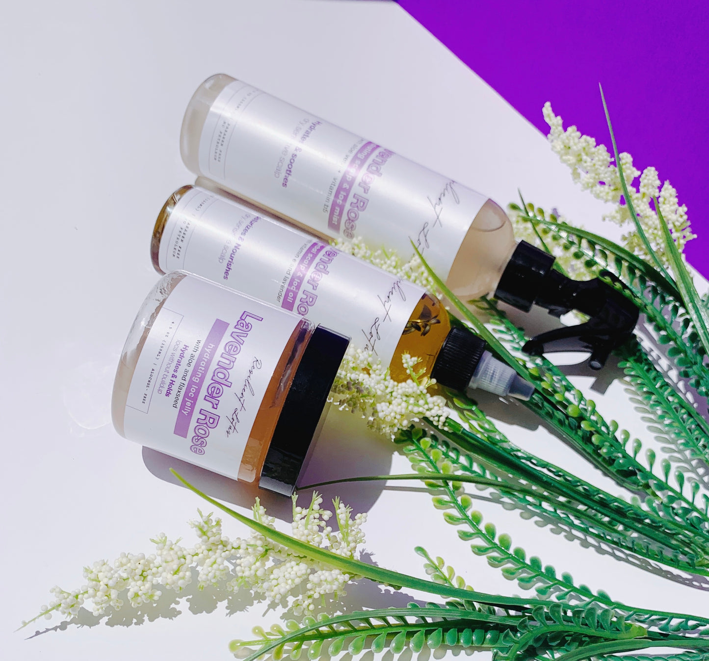 Lavender Rose Lightweight Herbal Scalp & Loc Oil