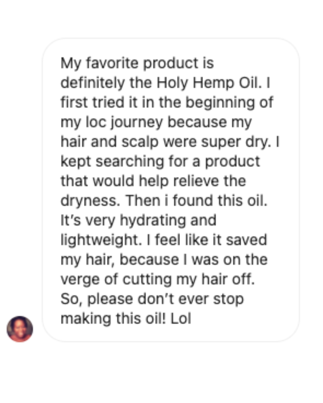 Holy Hemp Strengthening Hair Oil